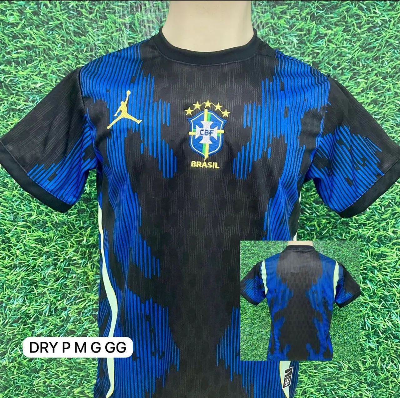Nova camisa do Brasil azul P, M, G e GG