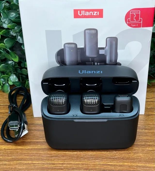 Microfone de Lapela Ulanzi J12 USB-C e Lightning sem fio - Foto 6