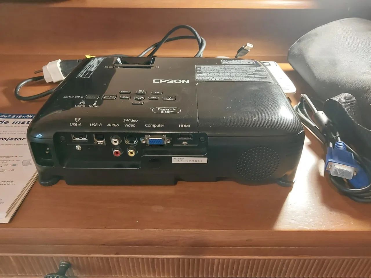 Projetor multimídia EPSON PowerLite S18+, perfeito estado - Foto 4