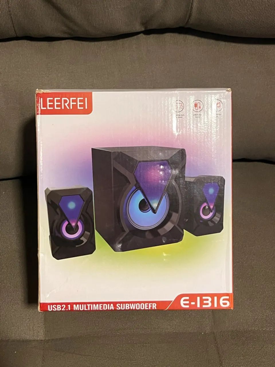 Caixa de Som Subwoofer 2.1 USB - Foto 2