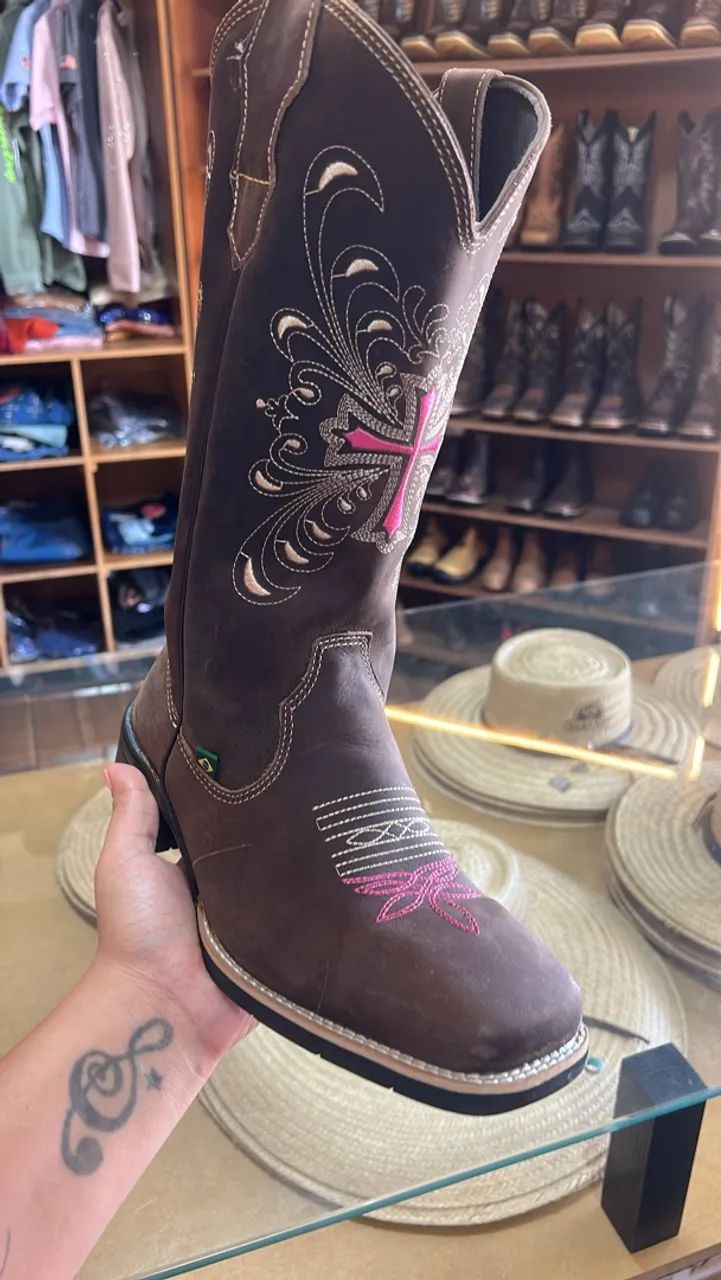 BOTA TEXANA COURO LEGÍTIMO