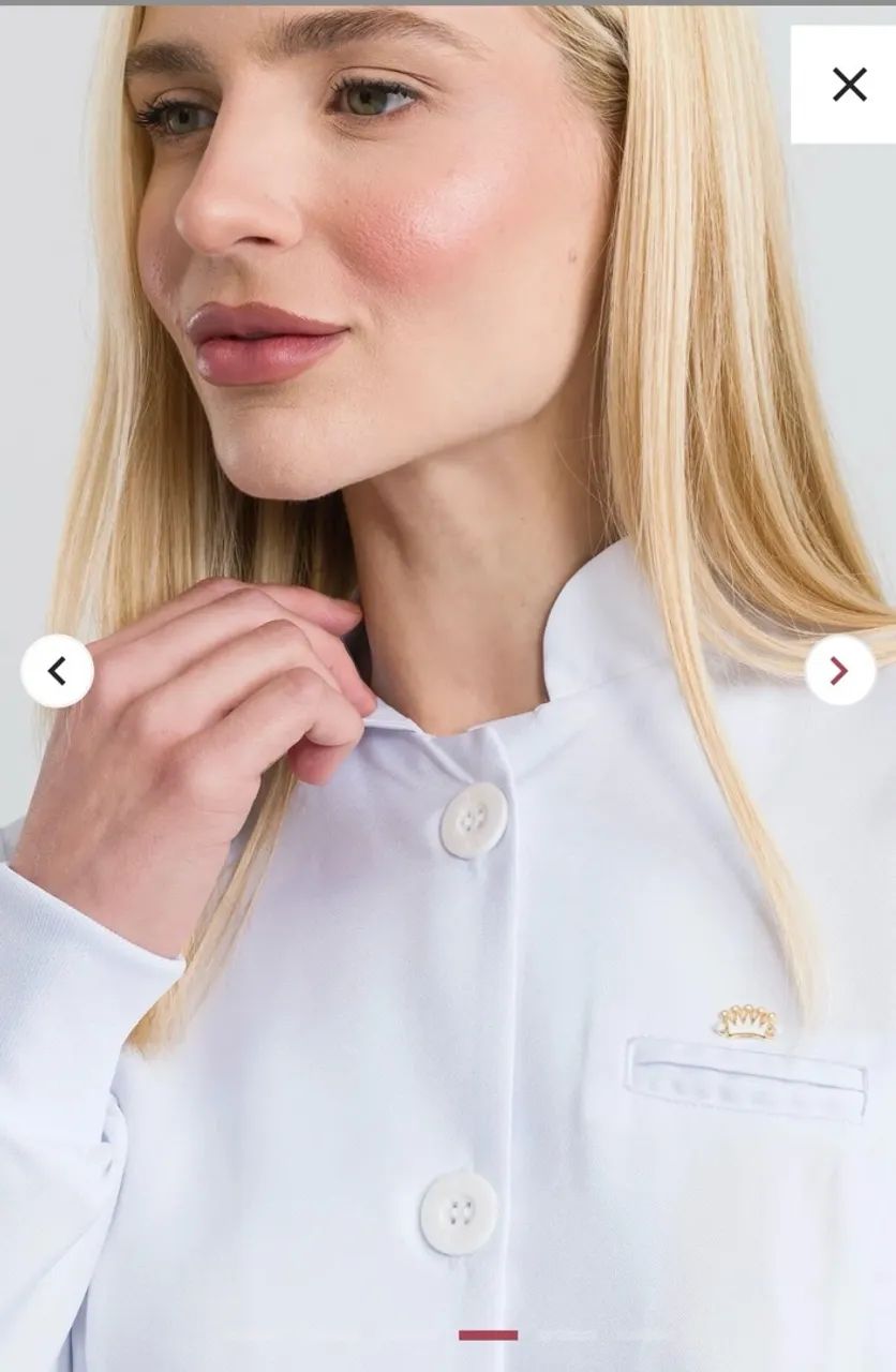 Jaleco Dra Cherie - Feminino Basic Branco P - Foto 2