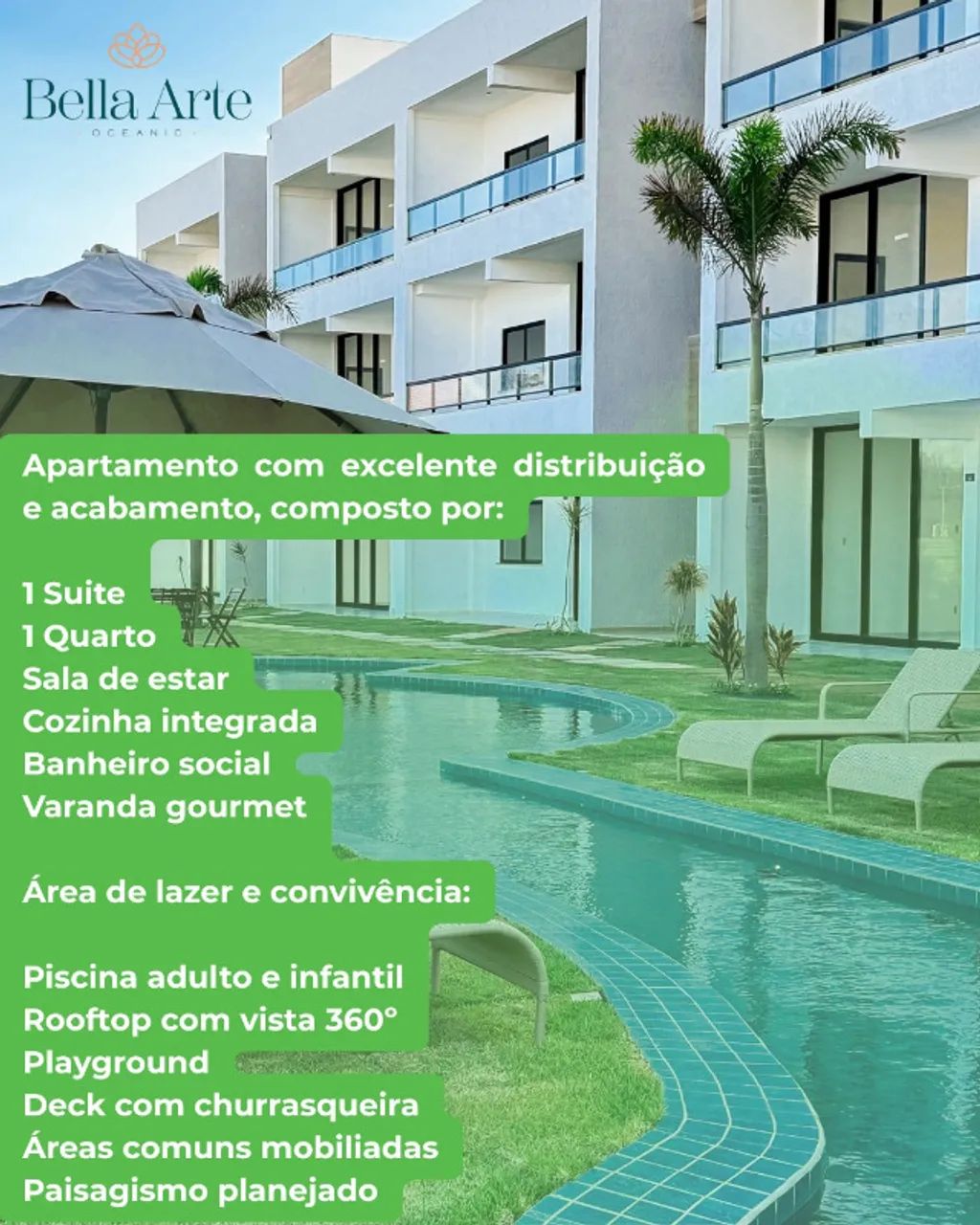 Apto com dois suítes no Porto das Dunas - 73m²
