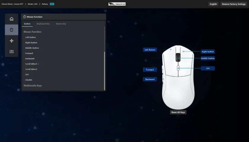 Mouse Gamer sem fio - SMAILWOLF RS7 - Foto 4