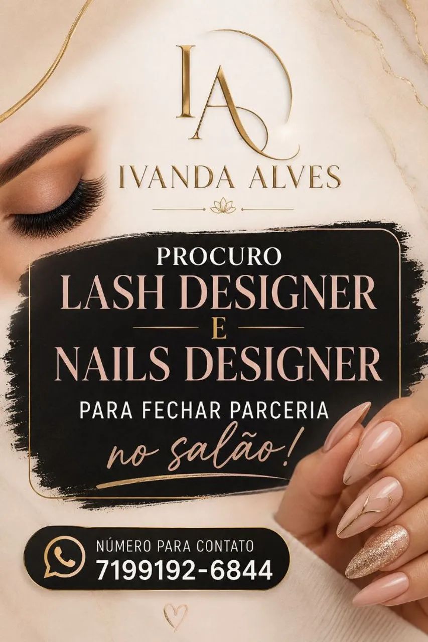 Procuro LASH DESIGNER E NAIL DESIGNER 