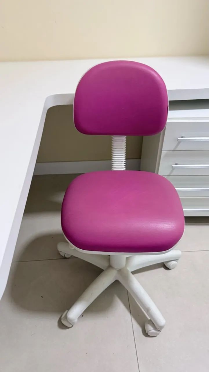 Cadeira de escritório giratória rosa  - Foto 3