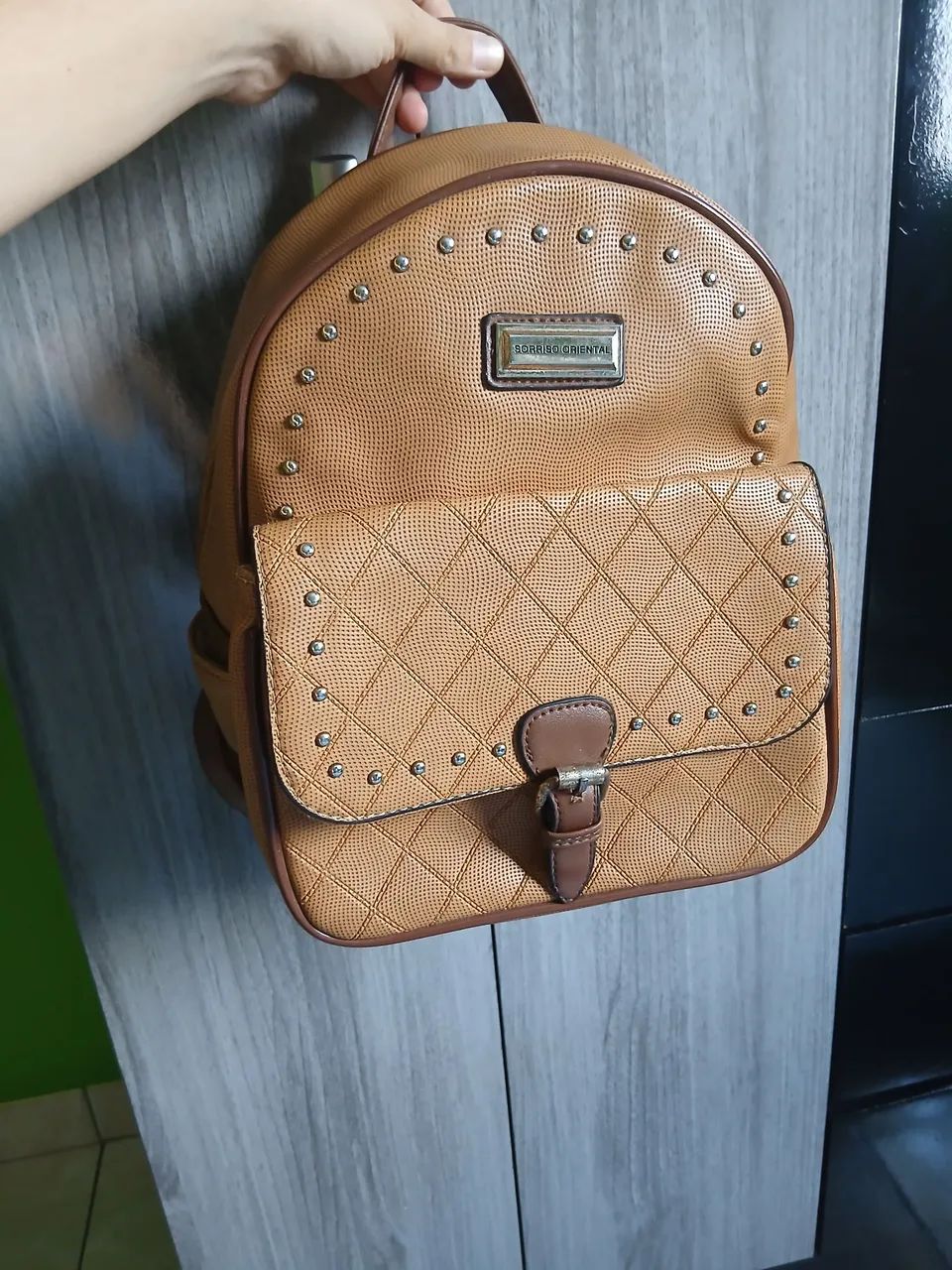 Bolsa marrom caramelo ( usada) - Foto 2