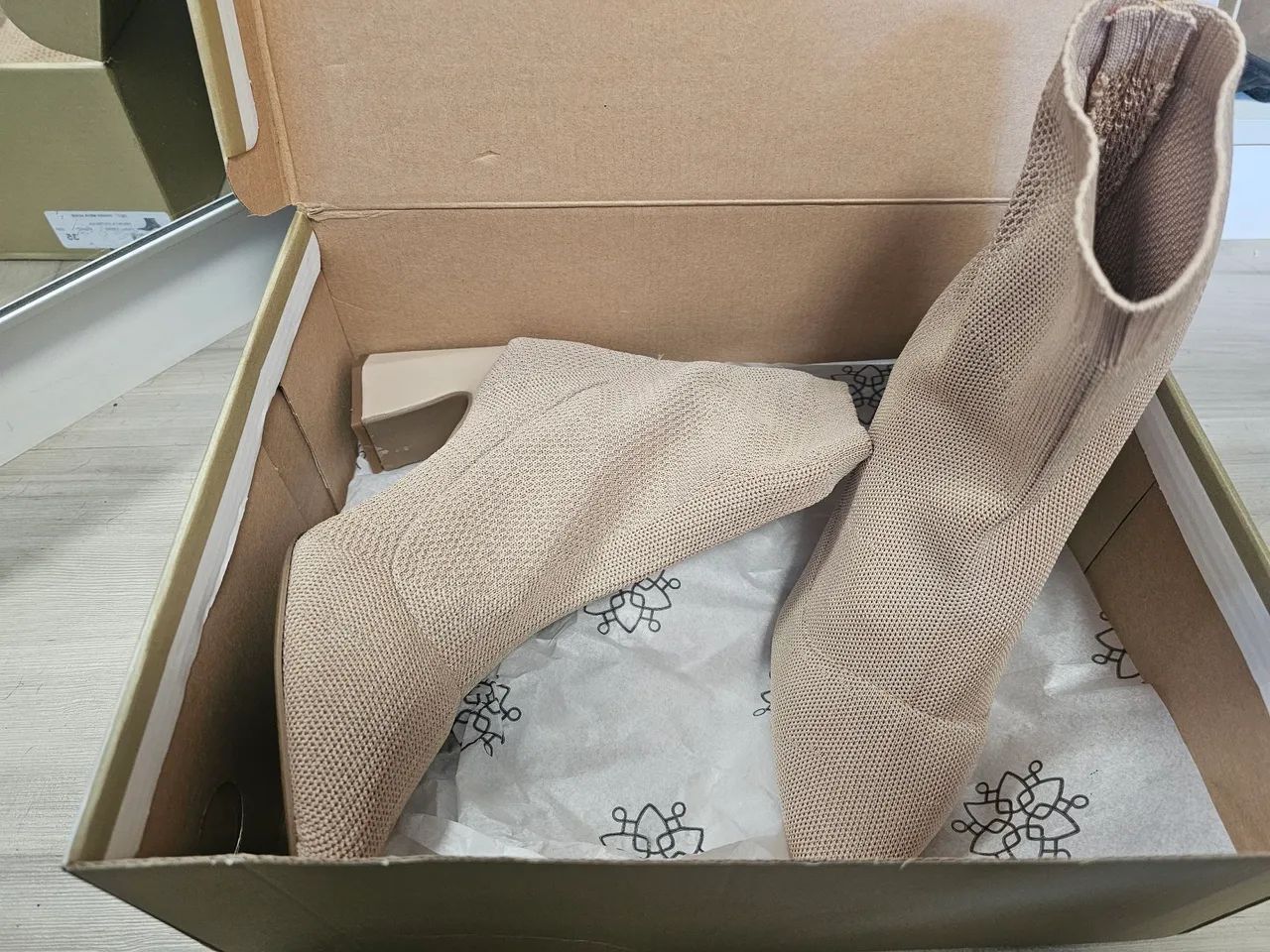 Bota Meia Nude - Foto 4