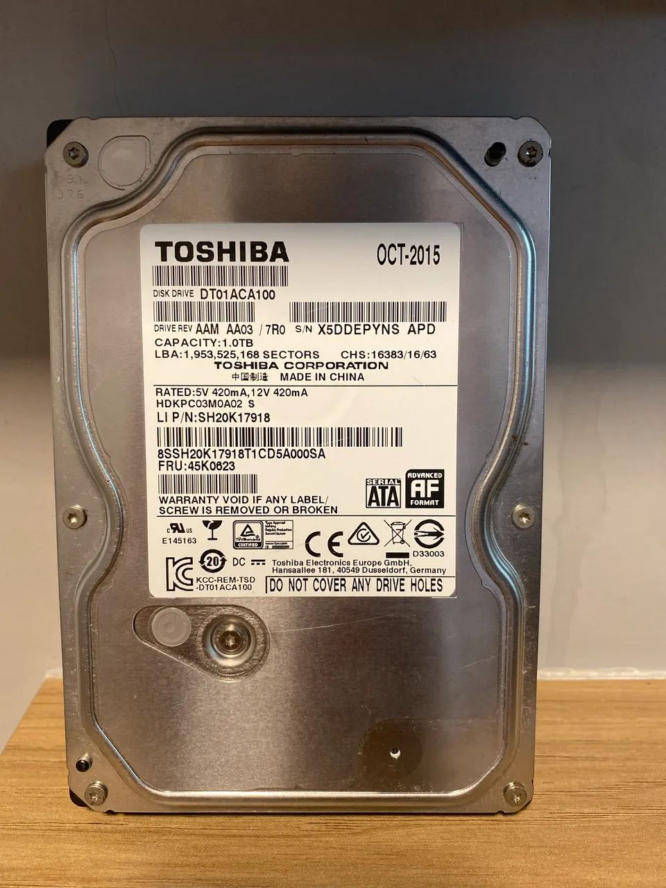 Vendo HD Sata Toshiba Dt01ACA100