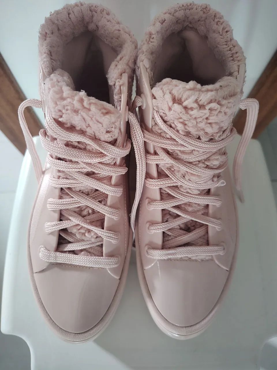 Bota melissa fluffy sneaker rosa  - Foto 5