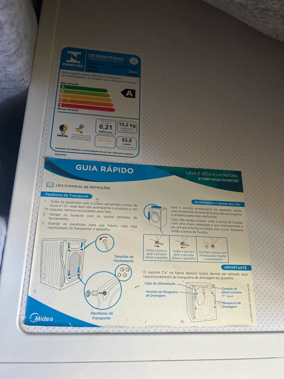 Lava e seca midea 10,2kg - Foto 2