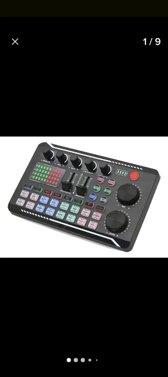 Mesa interface áudio 