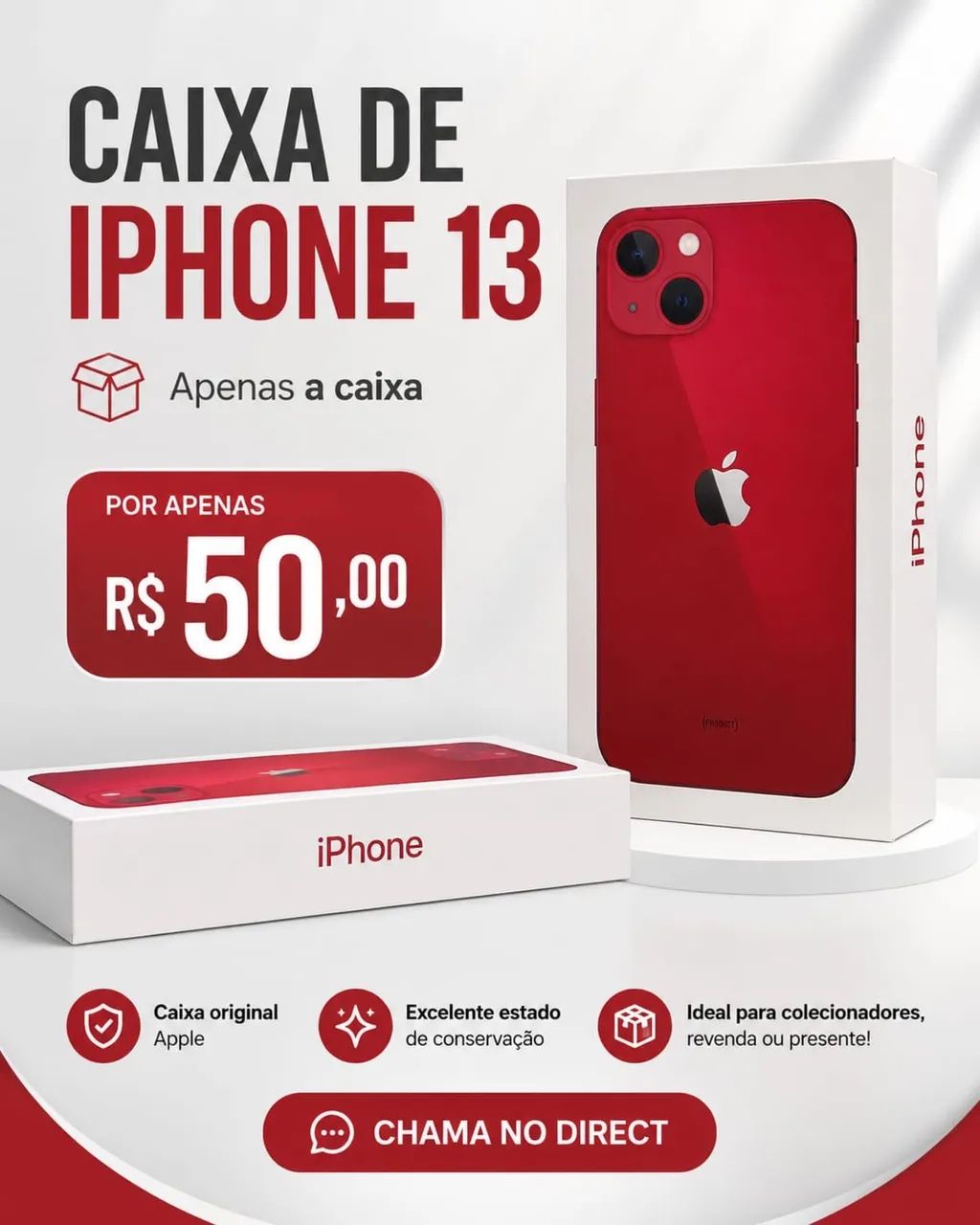Caixa de iPhone 13 Vermelho - Foto 2