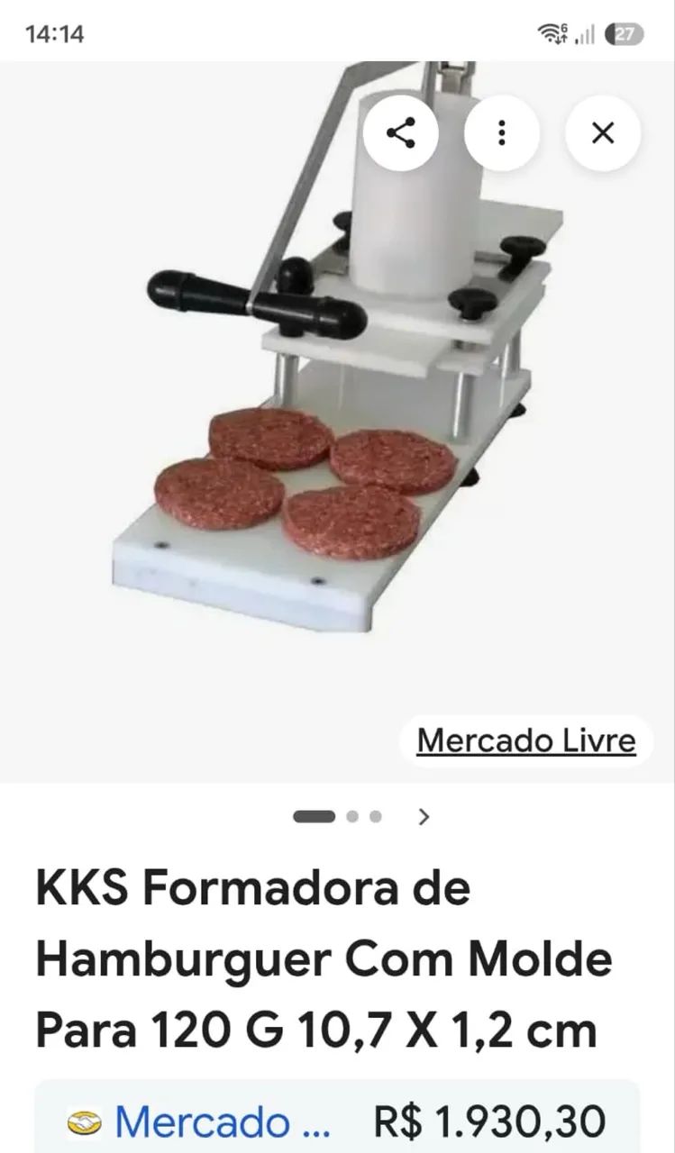 Formadora de hambúrguer com molde  - Foto 3
