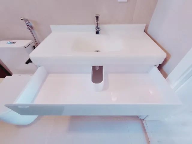Gabinete para banheiro ou lavabo em vidro branco (entrega a combinar !!) - Foto 3