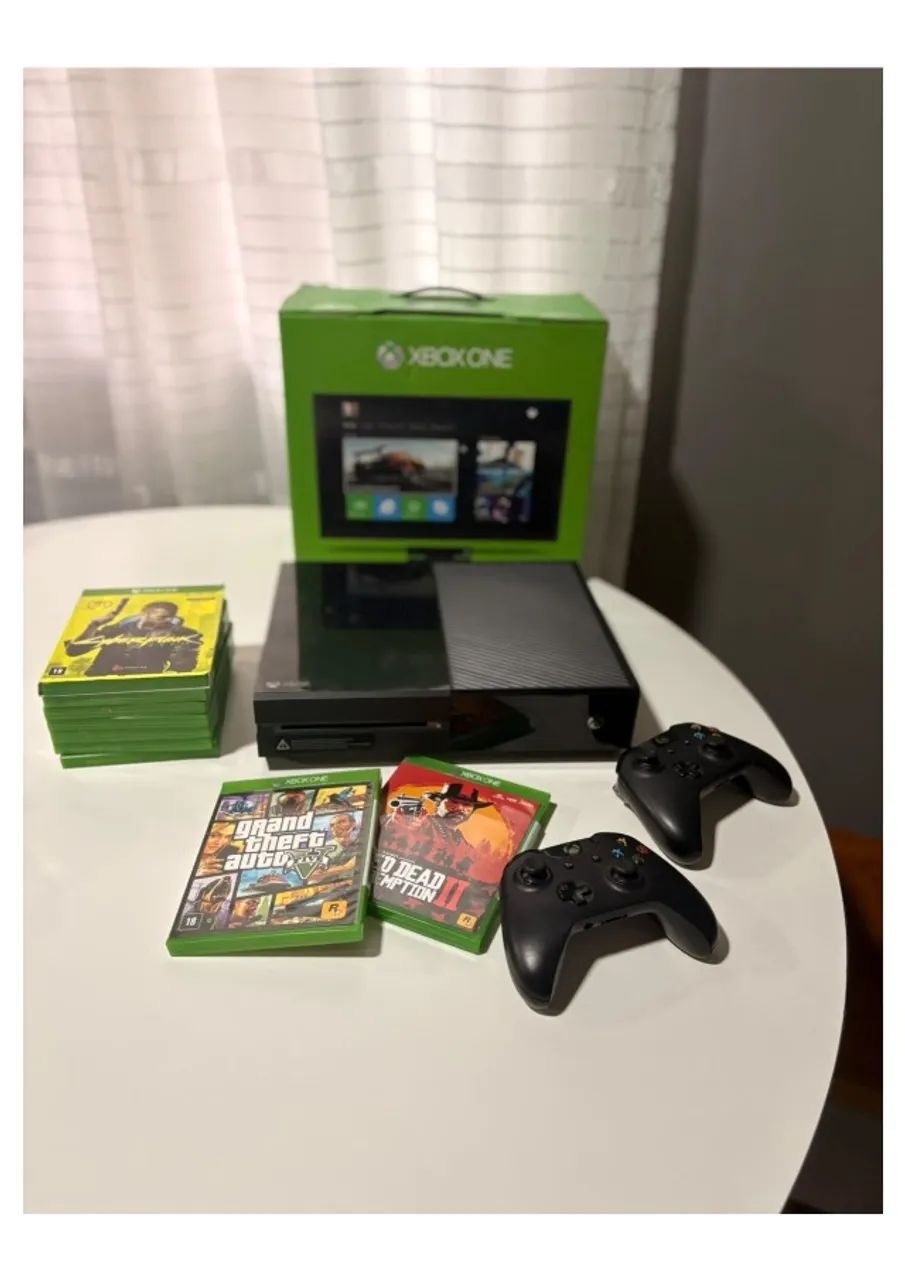 Xbox one completo com kinect e jogos