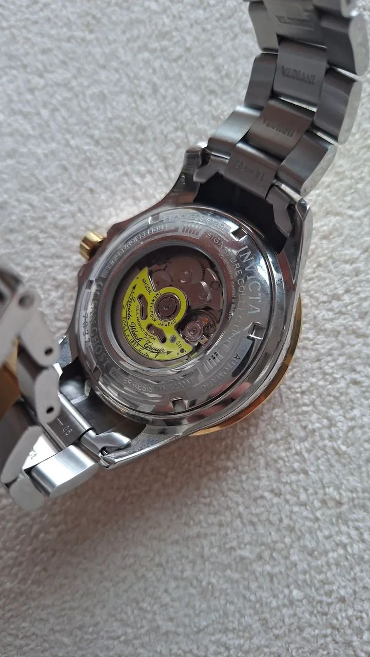 Relógio Invicta dourado automático - Foto 3