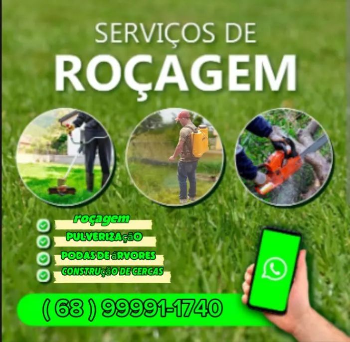 Serviços gerais, cercas, podas, roçagem etc