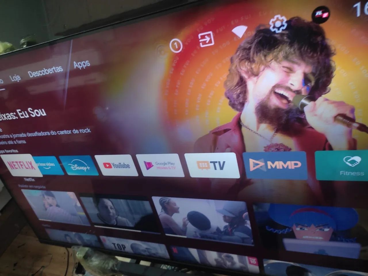 Smart TV Philips Android 50 polegadas 4K mola infinita comando de voz completo