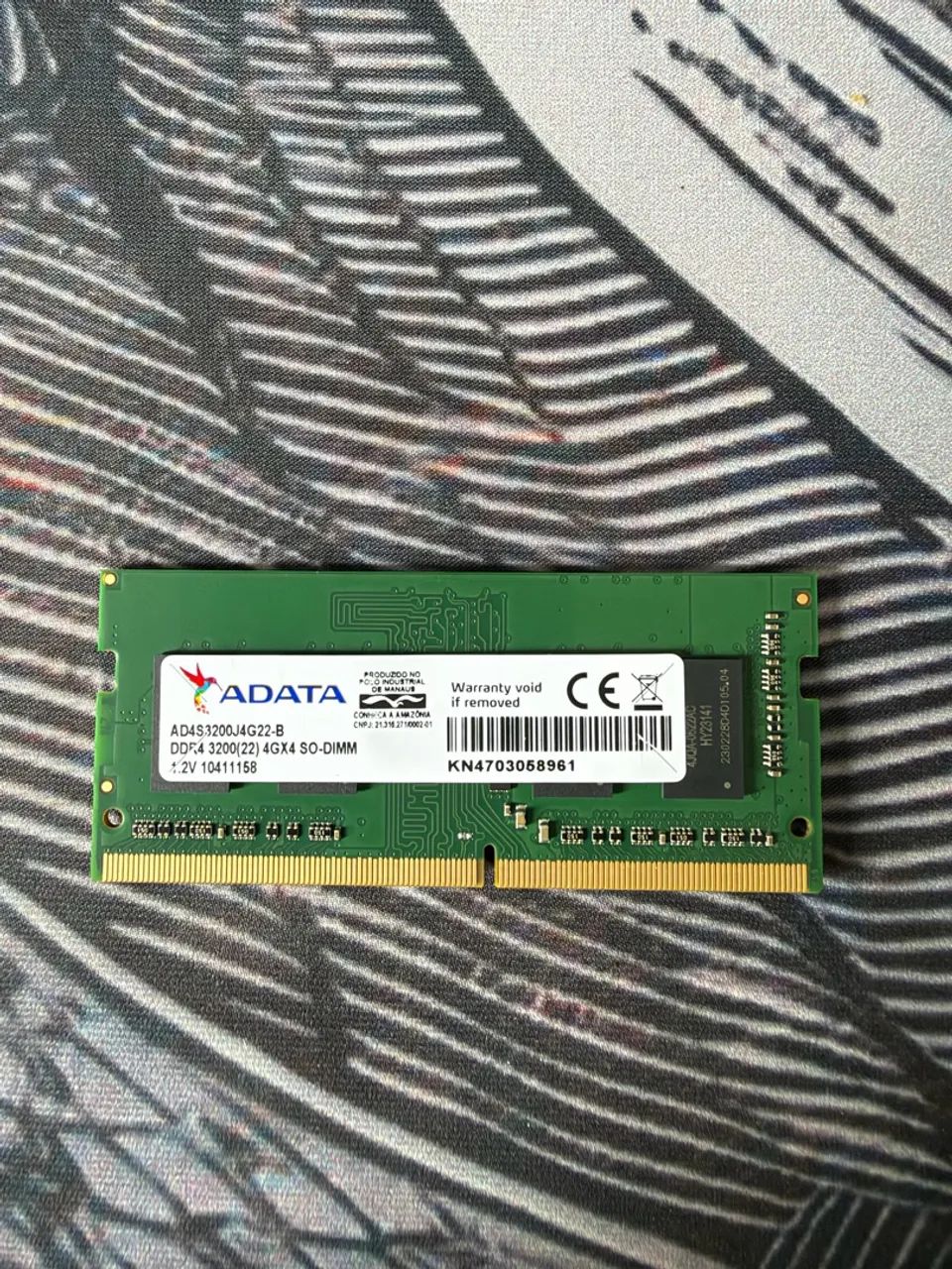 Memória ram notebook 4gb ddr4 3200mhz 