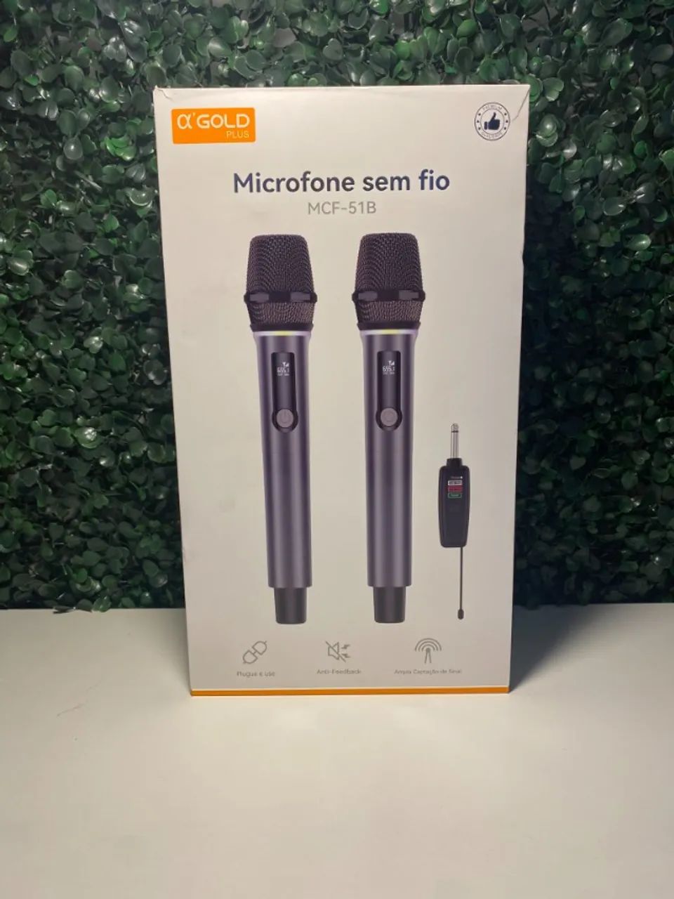 Microfone duplo sem fio