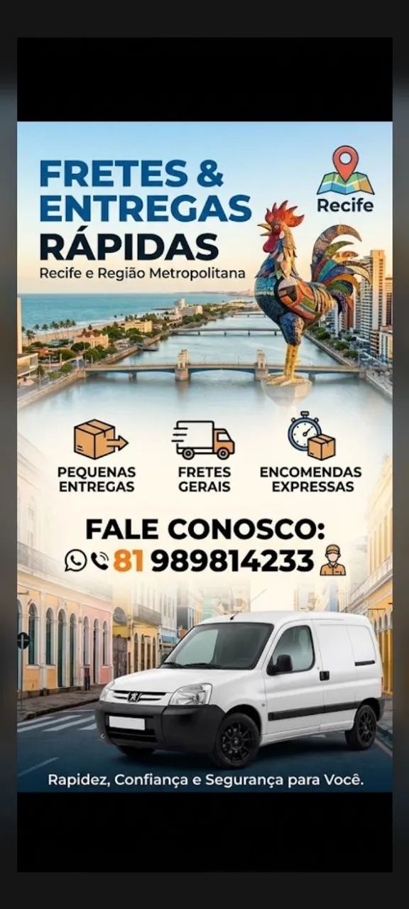 Fretes, entregas expressas, pequenas mudanças 