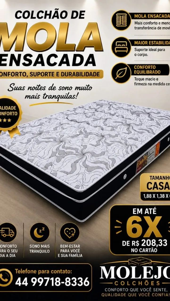 Colchão molas Direito da Fábrica 
