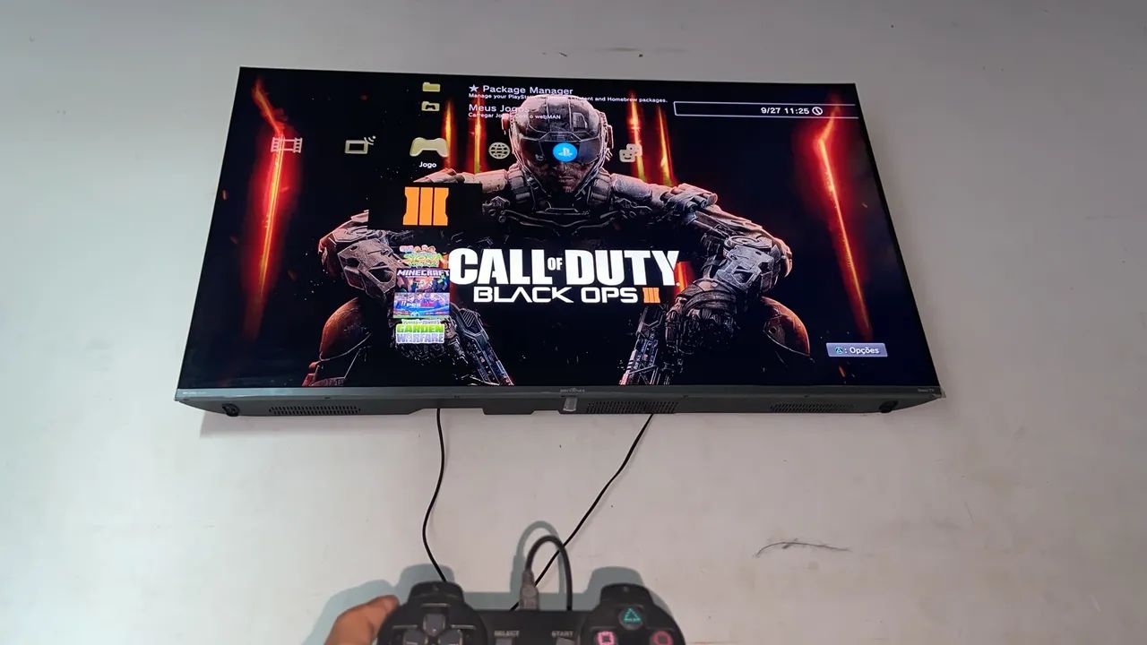 PS3 Desbloqueado + 1 controle completo 