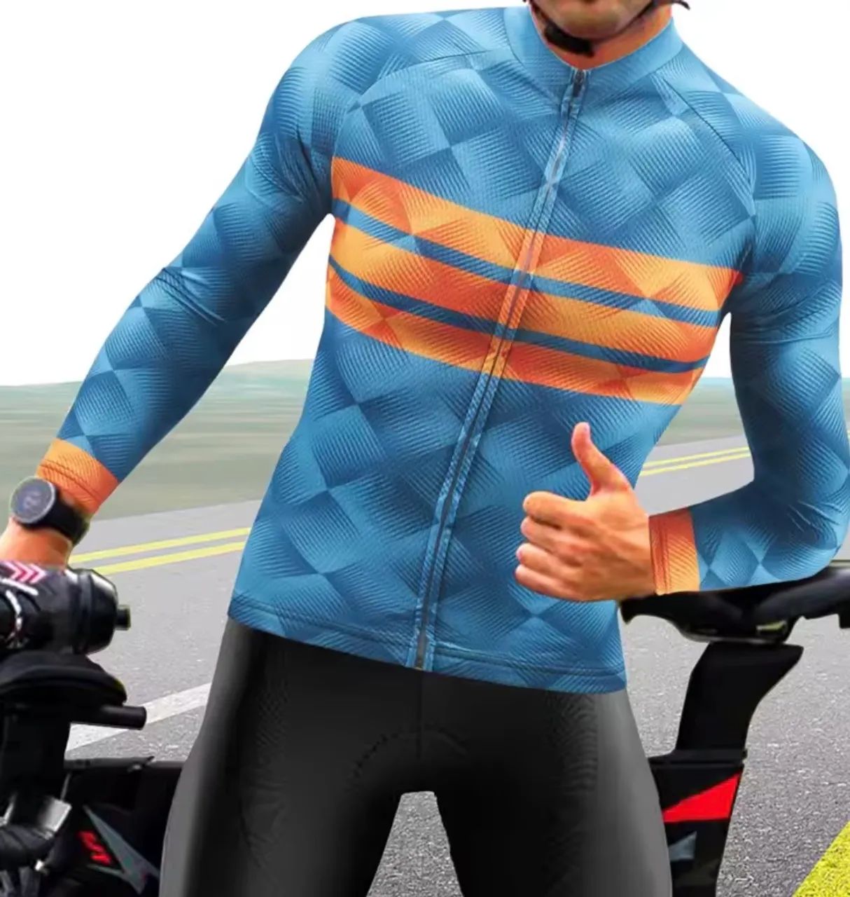 Camisa manga Longa ciclismo M - Foto 3