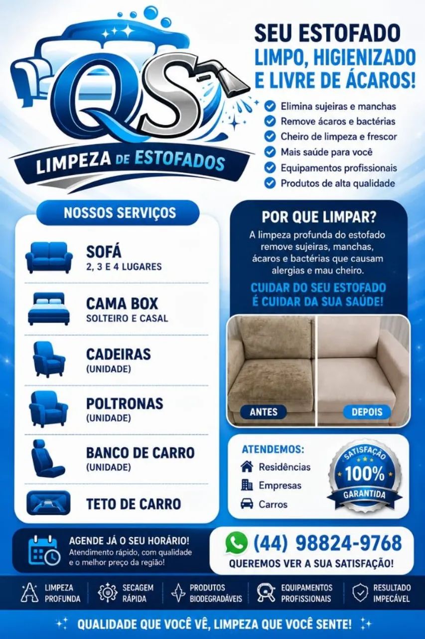 LIMPEZA DE ESTOFADOS.
