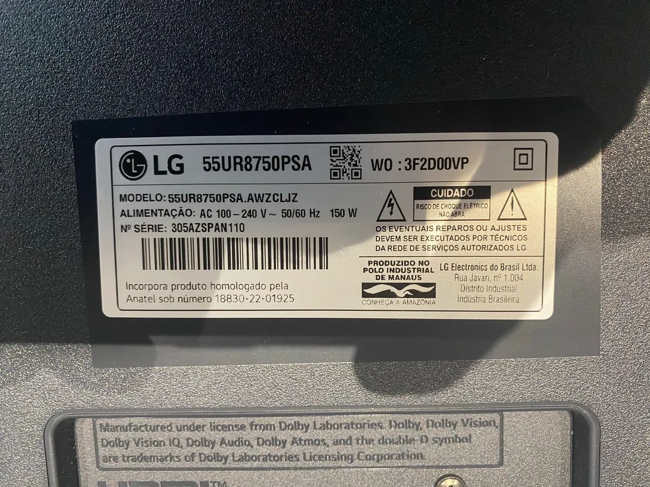 LG Smart TV 55? 4K UHD - Modelo 55UR8750PSA - Estado de Nova - Foto 2