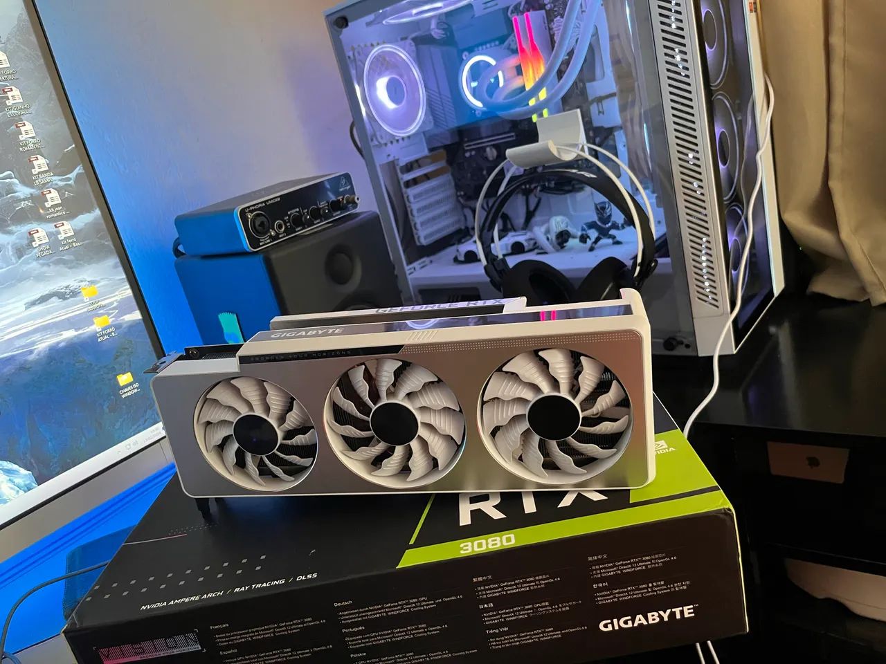 Placa de vídeo NVidea RTX 3080 10GB Giga byte white  - Foto 2