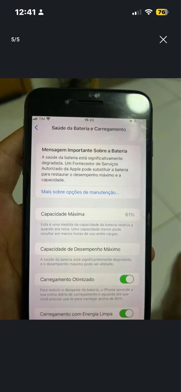 iPhone 8plus 256g, 61%de bateria  - Foto 2