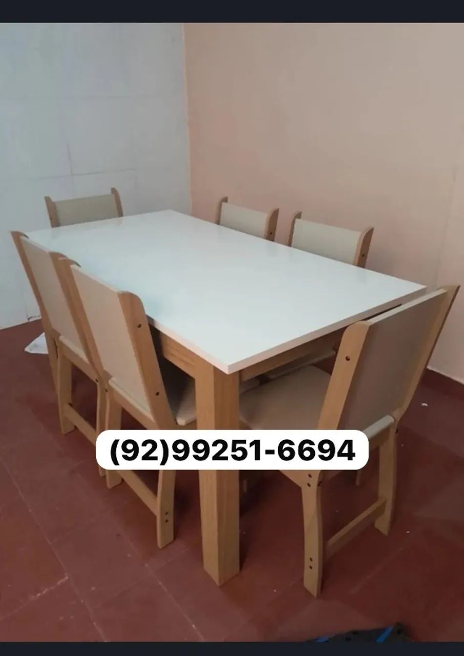 mesa de 6 lugares+ entrega