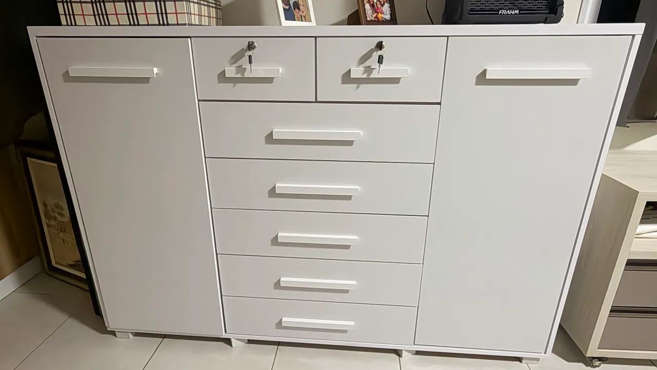 Cômoda/Armário Branco Multifuncional