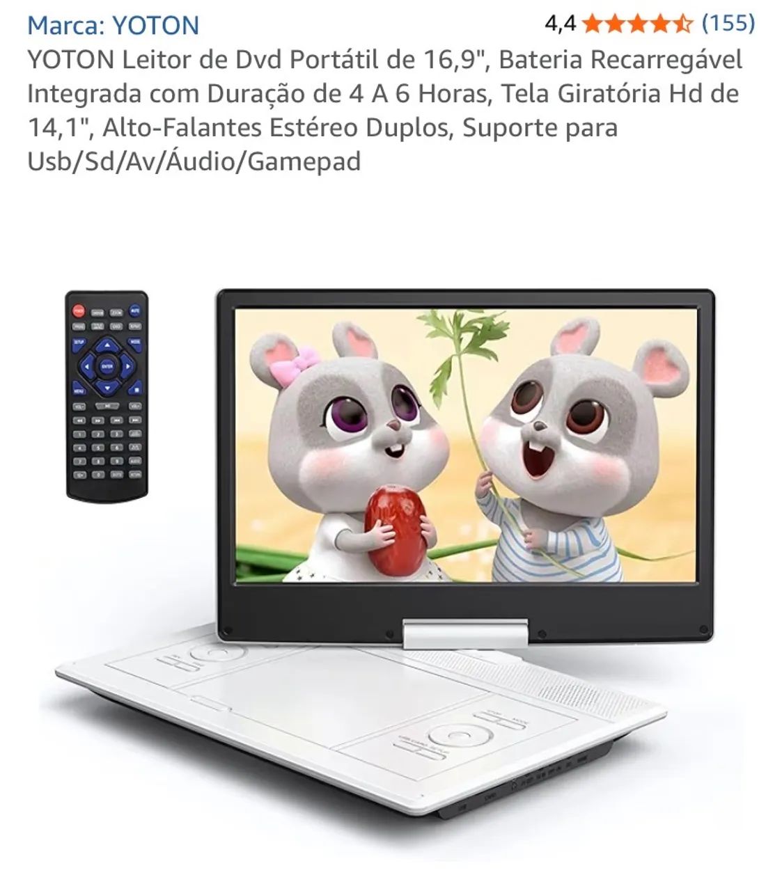 Leitor de Dvd Portátil