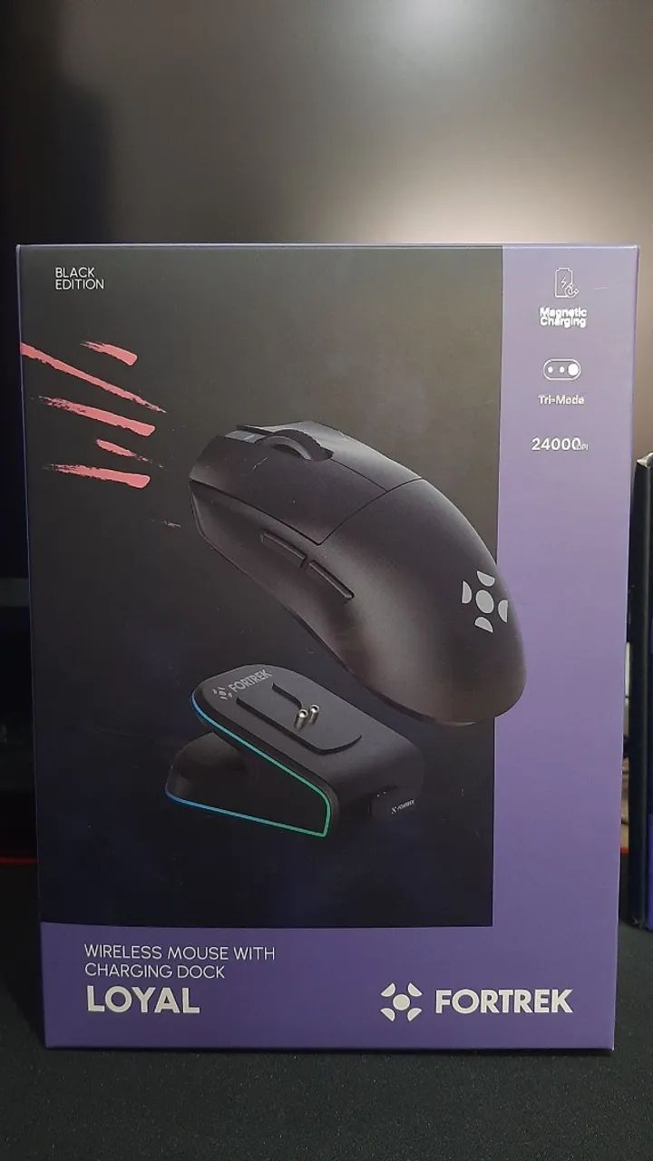 Mouse sem fio com base de carregamento 