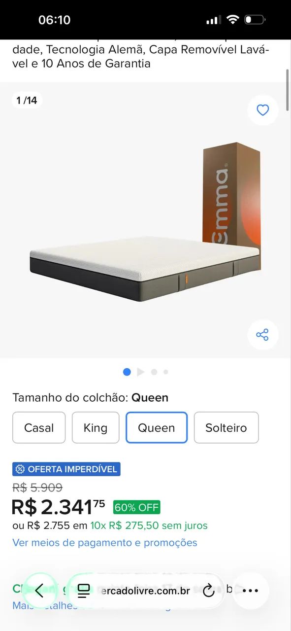 Cama Queen + Colchão Emma - Foto 2
