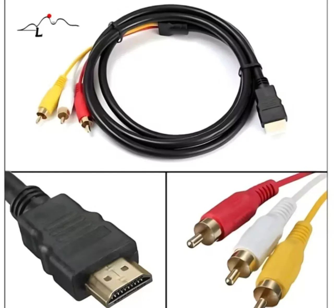 Cabo HDMI macho x 3 RCA av, 1.8 metros  - Foto 3