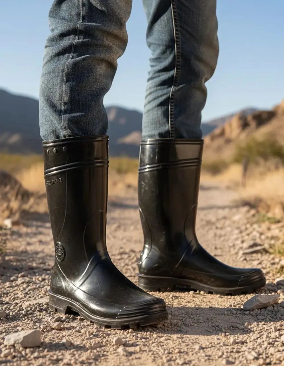 Botas de borracha cano longo impermeável 