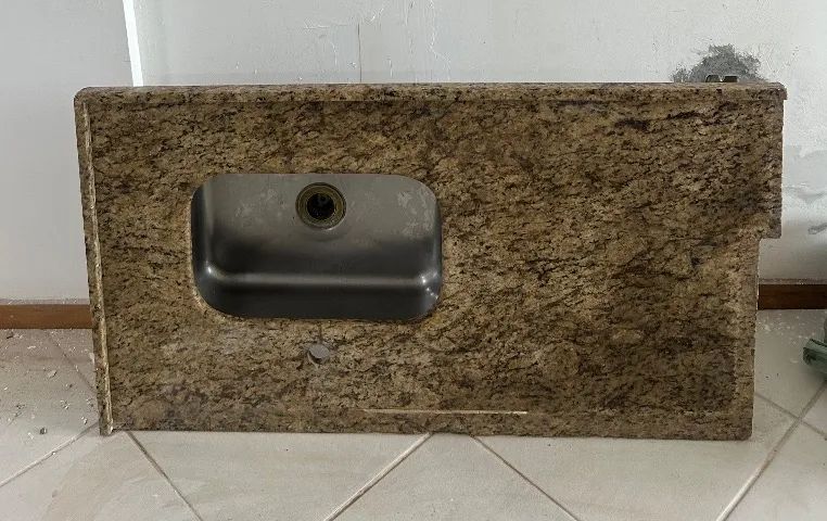 Pia de Granito Bege com Cuba