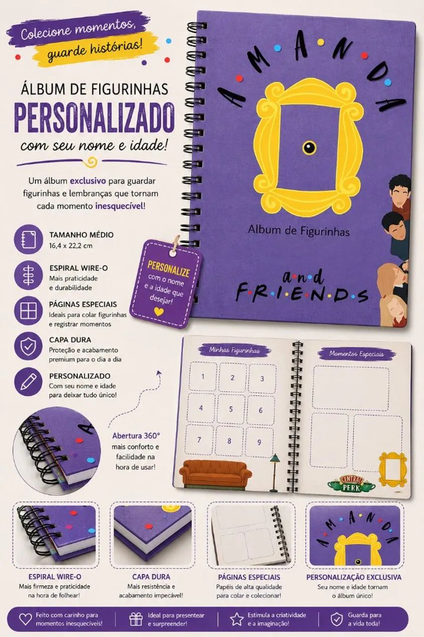 Álbum de figurinhas PERSONALIZADO  - Foto 4