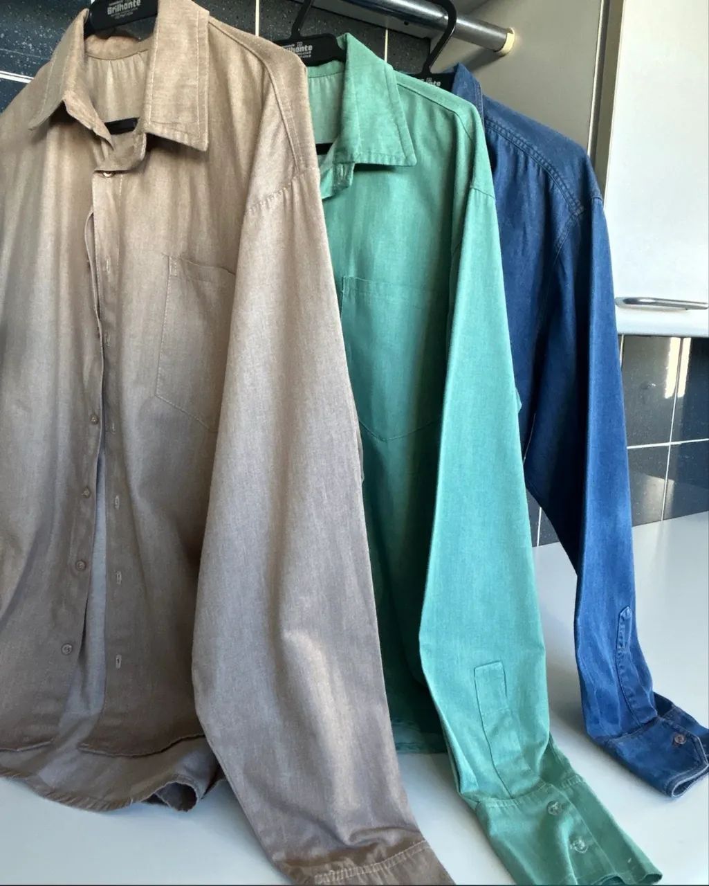Kit com 3 camisas manga longa 