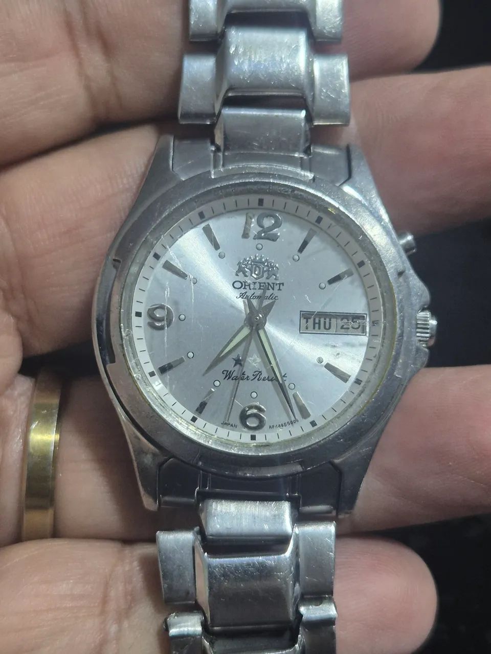 Relógio ORIENT 3 ESTRELAS AUTOMÁTICO   469SS005   PRATA    -    REVISADO - Foto 4