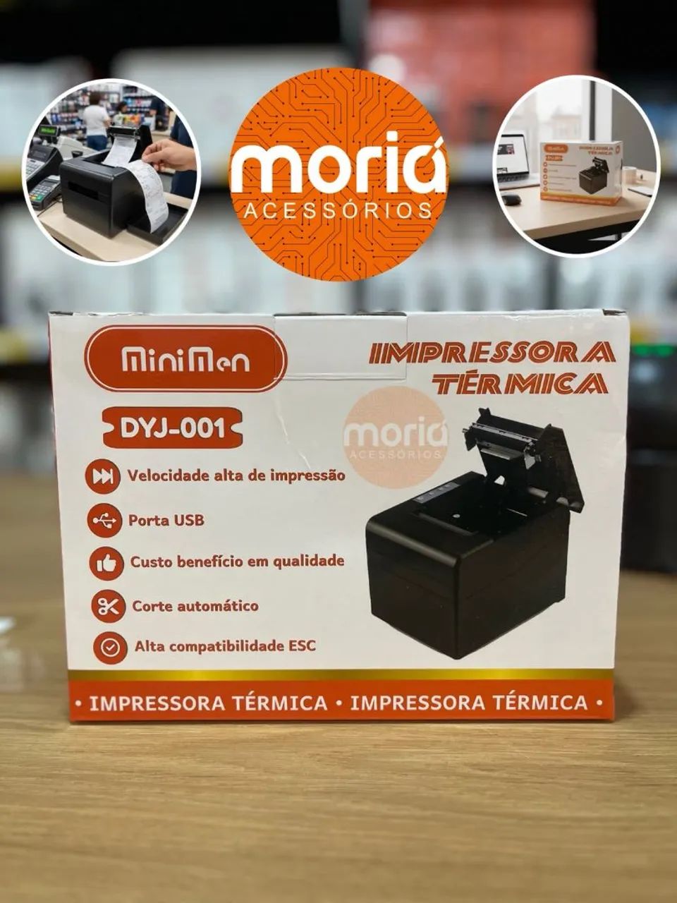 Impressora Térmica Minimen Dyj-001 Usb Com Corte Automático - Foto 2