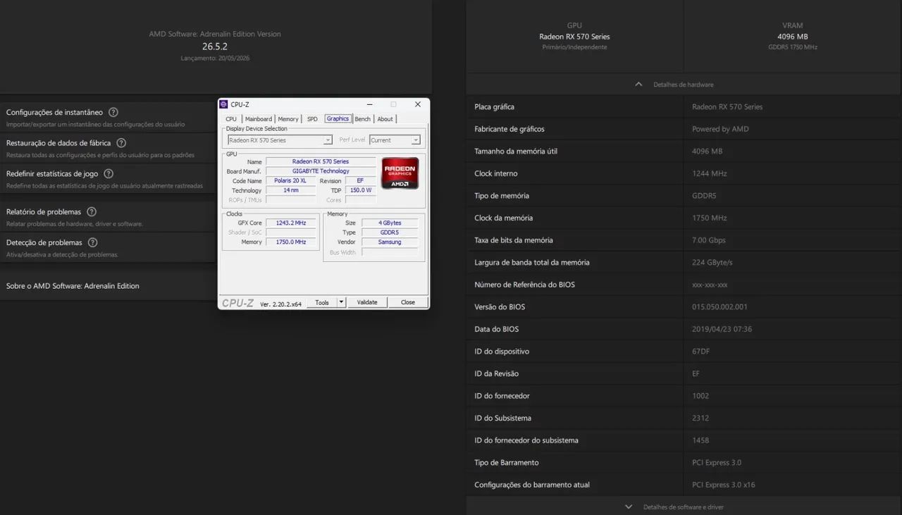 Placa de Vídeo Gigabyte RX 570 4GB - Foto 5