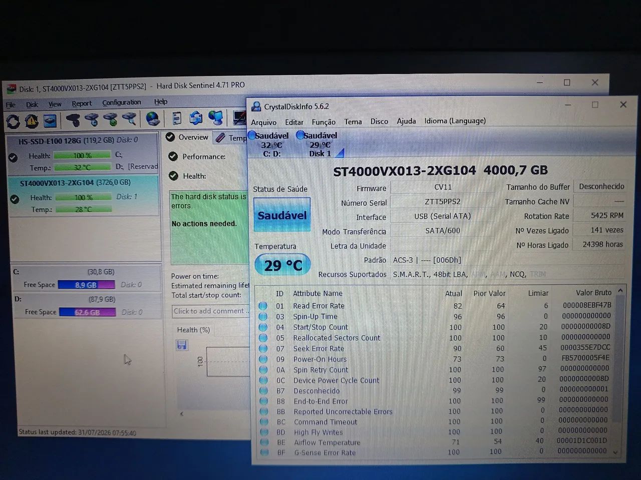 Hd seagate 4TB skyhawk cftv dvr nvr cpu  - Foto 2