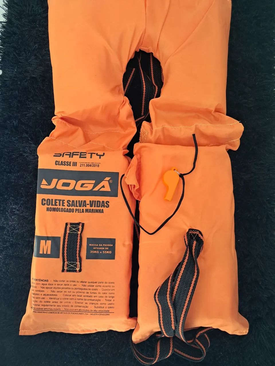 Colete Salva-Vidas Safeti Classe lll, Marca Jogá, tamanho M, capacidade de 35 a 55 Kg