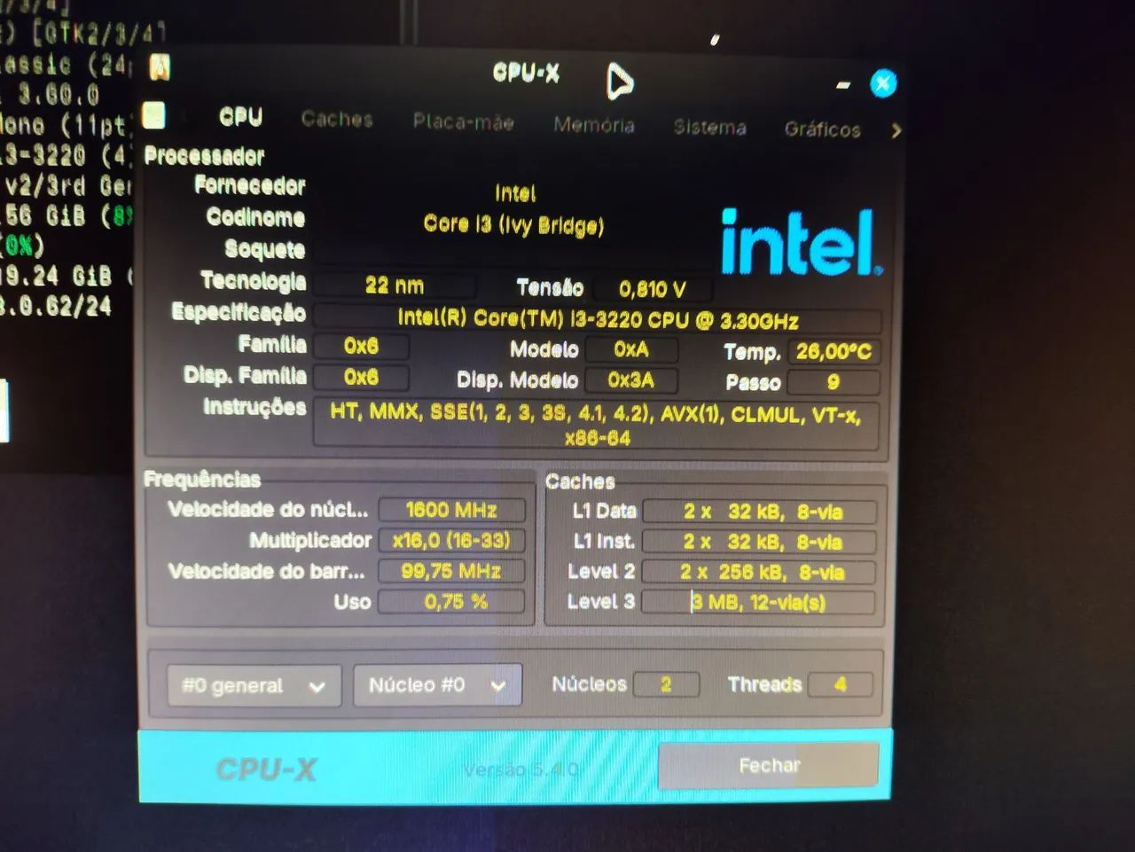 Processador I3 3220 3.30Ghz + Memória RAM DDR3 4GB 1333Mhz