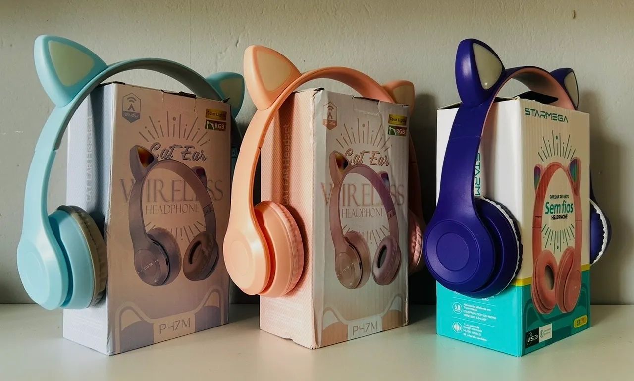 Fone bluetooth gatinho - Foto 3